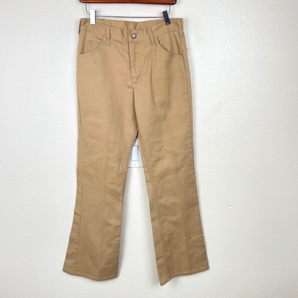 Vintage‎ 70s Mens Pants 30x30 Lee Riders Brown Denim Flare Retro Indie Grunge